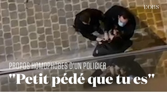 Un jeune homme se fait traiter de petit pédé par un des policiers qui l'interpellent à Paris