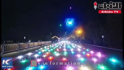 مئات الدرونات في سماء الصين تنفذ عرضا مثيرا للإعجاب