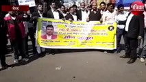 भाजपा विधायक की गिरफ्तारी को लेकर वकीलों ने लगाया बेगमपुल पर जाम