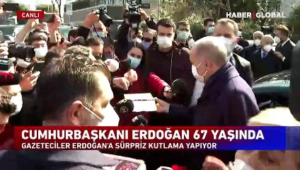 Cumhurbaşkanı Erdoğan'a sürpriz kutlama