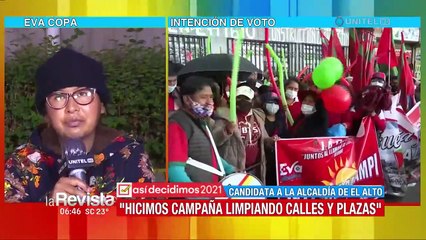 Eva Copa dice estar "muy agradecida" por el apoyo brindado en El Alto