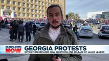 Protesters gather in Georgia over opposition leader's arrest