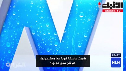 بالفيديو رياح عاتية تحمل شخصا إلى سطح أحد المنازل
