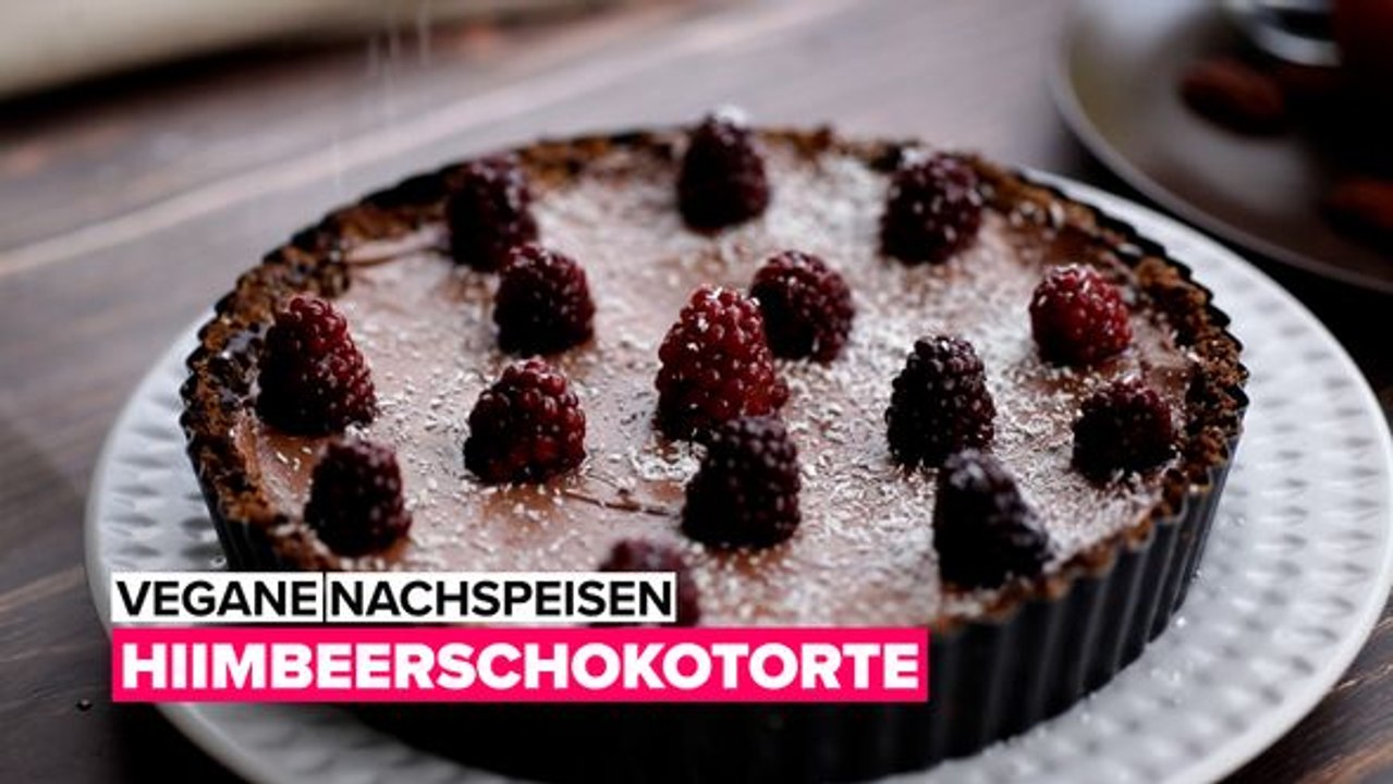 Vegane nachspeisen: himbeerschokotorte