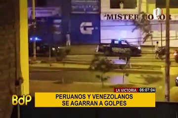 Continúan los enfrentamientos entre peruanos y venezolanos en Los Olivos