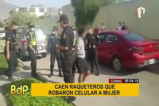 Comas: capturan a delincuentes que minutos antes robaron celular a joven