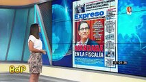 Pamela Acosta leyendo las portadas de los principales diarios del país 20210226