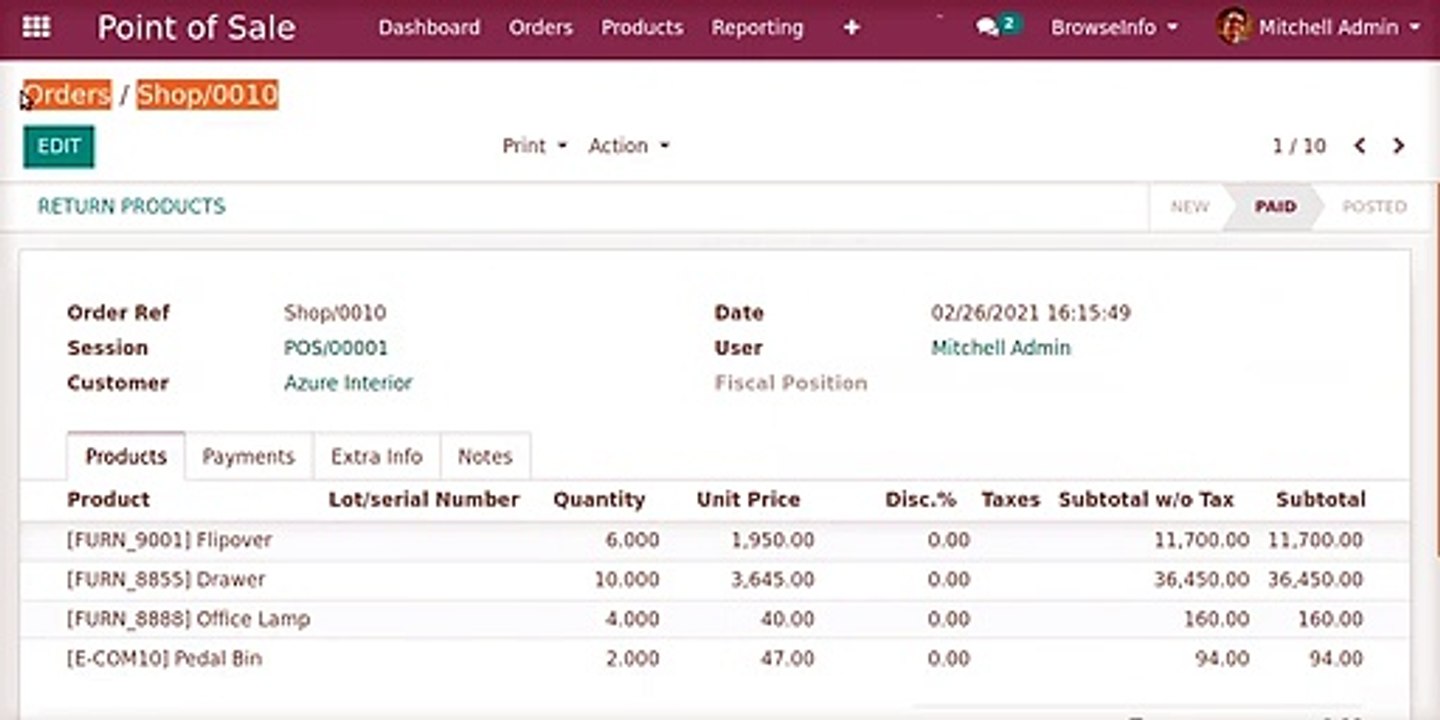 How to Print POS Order Receipt Report from Backend  | Odoo Apps Features
