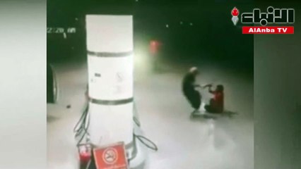 سطو بالسواطیر على محطة وقود في الریاض