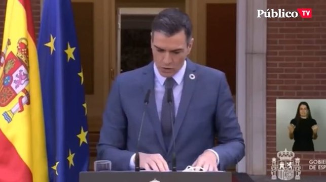 Pedro Sánchez muestra su rechazo a las conductas incívicas del rey emérito