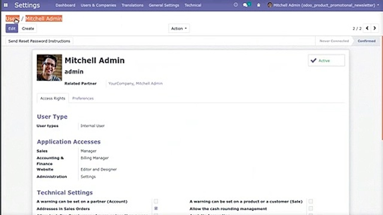 Product Promotional NewsLetter |  Odoo App Feature