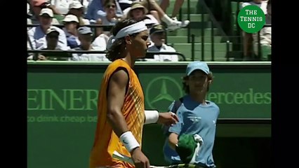 Roger Federer v. Rafael Nadal | 2005 Miami F Highlights