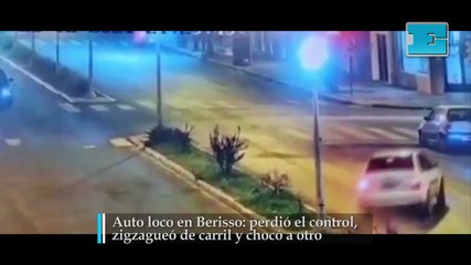 Auto loco en Berisso: perdió el control, zigzagueó de carril y chocó a otro
