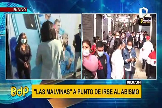 Comerciantes de Las Malvinas también protestan por aforo del 20%