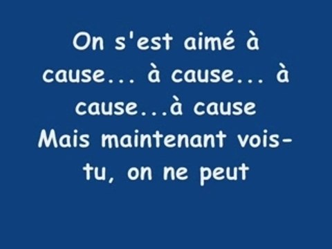 Karaoke ''On s'est aimé à cause''
