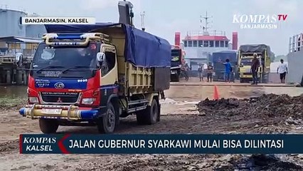 Sempat Terhenti, Penyeberangan Truk di Dermaga Martapura Baru Kembali Beroperasi