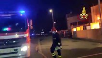 Pozzo d'Adda (MI) - Incendio colpisce capannone di azienda metalli (26.02.21)