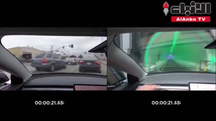 سباق بين سيارتين إحداهما تحت الأرض