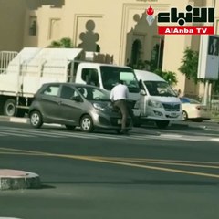شخص يلقي نفسه أمام سيارة امرأة.. وشرطة دبي تكشف التفاصيل