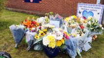 Funeral cortege of bus driver Thomas (Tommy) Rooney pauses at First Bus Larbert depot