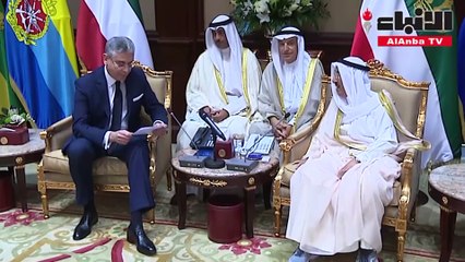 صاحب السمو استقبل نائب رئيس البنك الدولي وتسلم شهادة تقدير كرائد للعمل التنموي العالمي