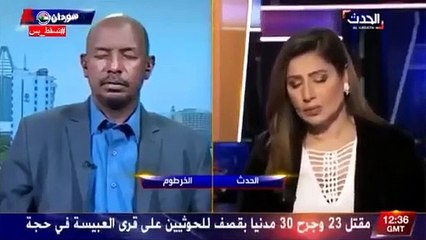 ضيف سوداني ينام في مقابلة على الهواء مباشرة