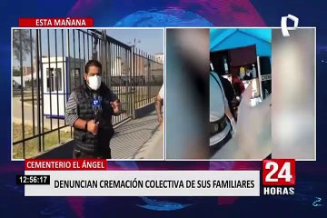 Cementerio El Ángel: denuncian cremación colectiva de sus familiares