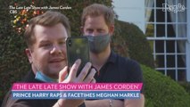 Prince Harry Swears, Raps and FaceTimes Meghan as He Joins James Corden on Double Decker Bus Ride
