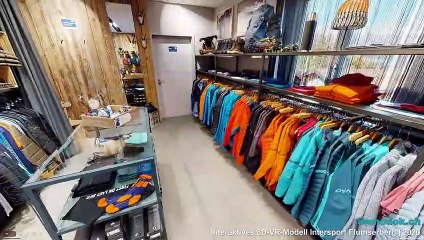 Intersport Flumserberg im interaktiven 3D-VR-Modell besuchen