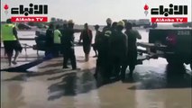 الحمود يتفقد جهود رجالالحرس الوطنيالمبذولة لسحب المياه من مطار الكويت