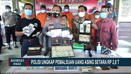 Polisi Ungkap Jaringan Pengedar Dollar Palsu, Barang Bukti Senilai 2,8 Triliun Rupiah!