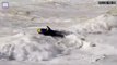 Surfer gets wiped out by a gnarly 60 FOOT WAVE!