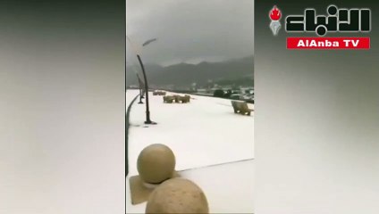 ثلوج وأمطار غزيرة في السعودية