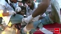 ردة فعل عجيبة لطفل فلسطيني أصيب بطلق ناري من قناص صهيوني