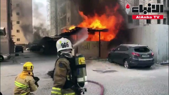 حريق محول كهربائي يتسبب في قطع التيار عن قطع في السالمية