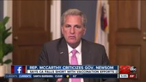 Rep. McCarthy criticizes Governor Gavin Newsom, says California falls short with vaccination efforts