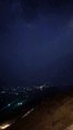 منظر خلاب للحظة رصد البرق من جبال كرا شرق مكة المكرمة