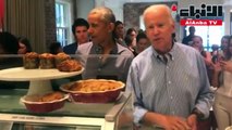 أوباما يظهر في مخبز يدعم قدامى المحاربين