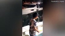 Tens of thousands of fish jump out of water and onto a boat in TaiwanDaily Mail