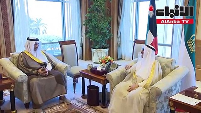 صاحب السمو استقبل ولي العهد والمبارك والرومي ورئيس وأعضاء المجلس البلدي ومقتدى الصدر