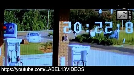 Woman Texting Crashes Car Lands Perfect at Gas Pump