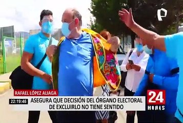 López Aliaga aseguró que decisión del órgano electoral de excluirlo no tiene sentido