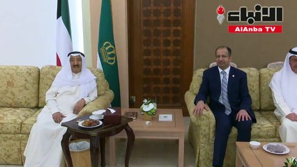 صاحب السمو الأمير الشيخ صباح الأحمد مستقبلا رئيس مجلس النواب العراقي