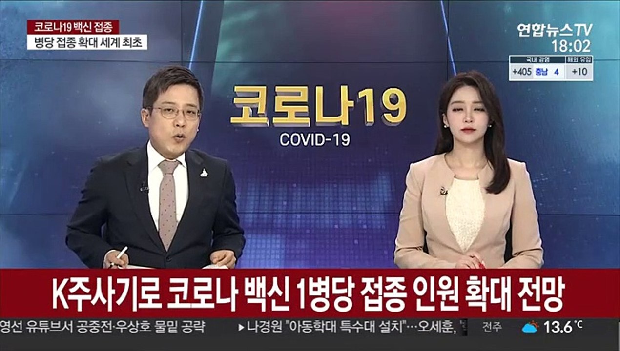 K주사기로 코로나 백신 1병당 접종인원 확대 전망