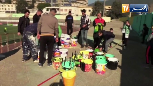 أنصار شبيبة القبائل يطلقون مبادرة لطلاء مدرجات ملعب أول نوفمبر بملعب أول نوفمبر