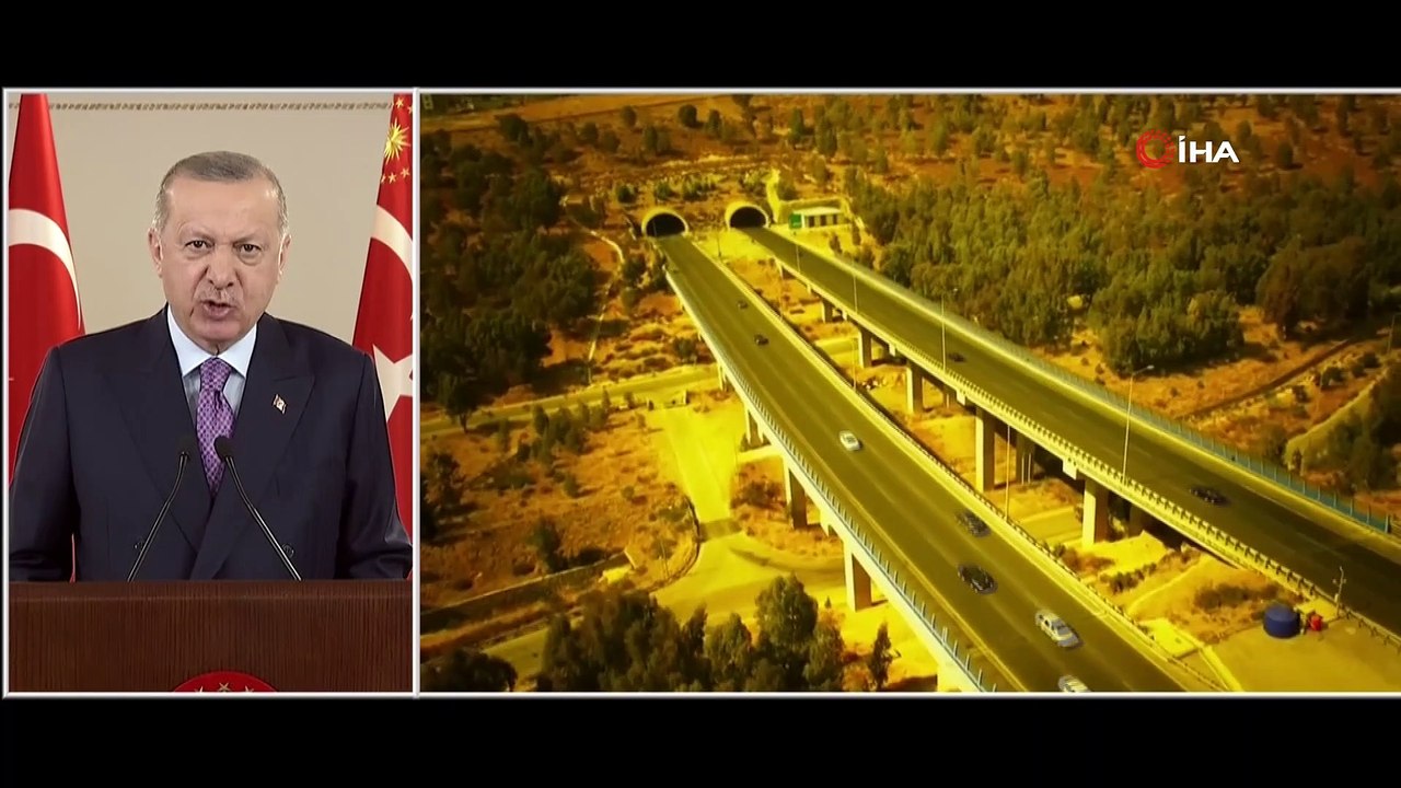 Cumhurbaşkanı Erdoğan: 'Bu proje mevcut güzergahı 2,4 kilometre kısaltarak, vakitten ve akaryakıttan yılda yaklaşık 7,5 milyon lira tasarruf sağlayacaktır'