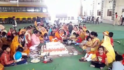 शिशु मंदिर ने करवाया नन्हें शिशुओं का विद्यारंभ संस्कार