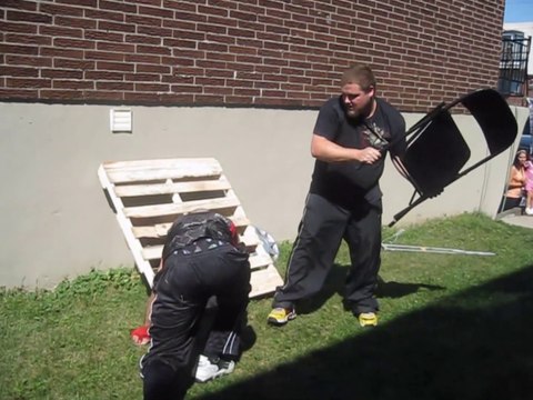 Last Man Standing Match - Devastator VS Innovator - CHW Backyard Wrestling