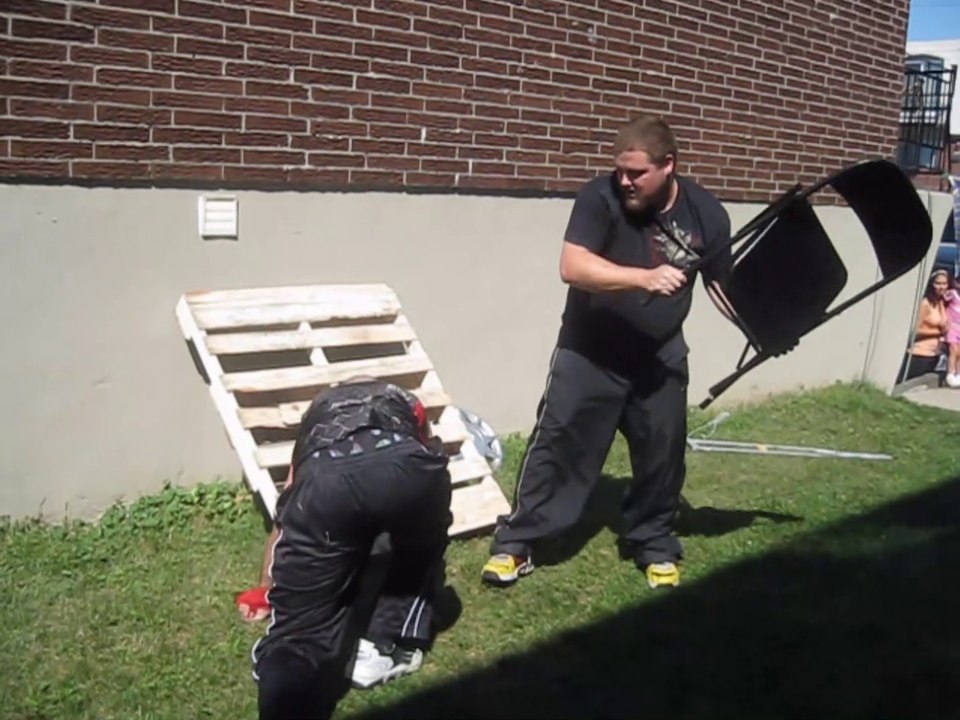 Last Man Standing Match - Devastator VS Innovator - CHW Backyard Wrestling