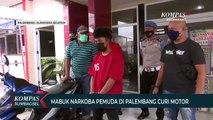 Mabuk Narkoba Pemuda Di Palembang Curi Motor